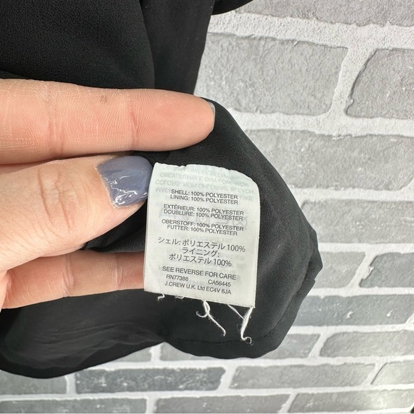 J. Crew Black Long Sleeve Wrap Dress Size 6 - Picture 7 of 11